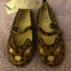 Baby GAP Todd Girls Size 5 US Brown Leopard shoes
